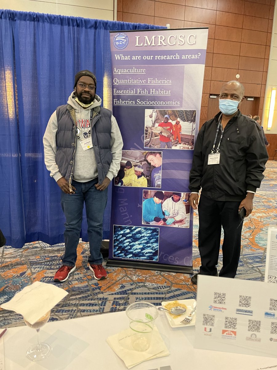NOAALMRCSC's tweet photo. IT'S A WRAP!!! The NOAA LMRCSC thanks the @AmFisheriesSoc for hosting such a great annual meeting this week! Kudos to LMRCSC Scholar @kasondrar1 on her poster presentation! #STEM #Fisheries #AFS151 https://t.co/pudRLpKaa0