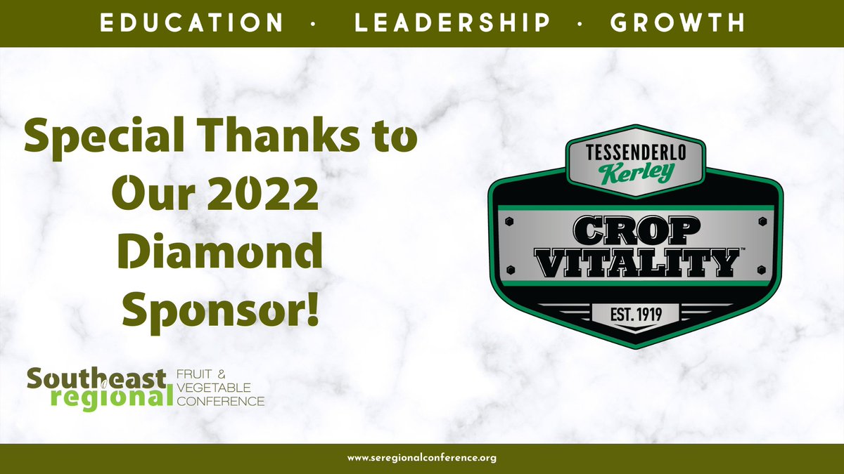 Join us in saying "Thank You" to one of this year's Diamond Level Sponsors - <a href="/TKICropVitality/">Crop Vitality</a>! 

#2022SERegional
#20YearsofSEReg