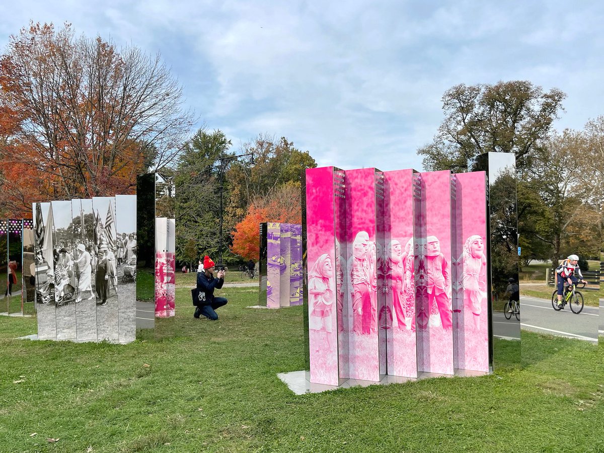 prospect_park's tweet photo. Rose DeSiano’s Lenticular Histories is now on view at the Bartel-Pritchard park entrance! This interactive piece offers a window into history through archival photos. Learn more: https://t.co/oFb8zKvBYc https://t.co/trIQjzSKoz