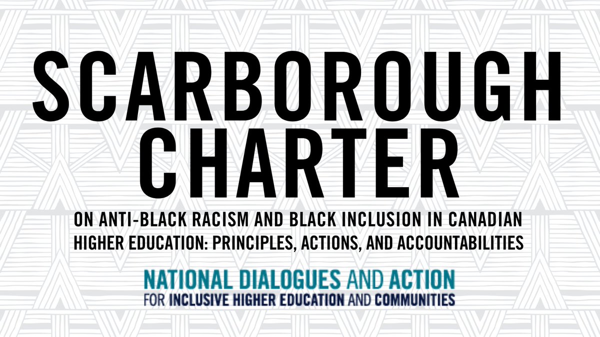 #Laurier is pleased to join more than 40 institutions of higher learning in becoming a signatory to the #ScarboroughCharter on Anti-Black Racism and Black Inclusion in Canadian Higher Education. 

Join the virtual launch on Nov. 18 at 3 p.m: bit.ly/3Dd3SC | #CdnPSE