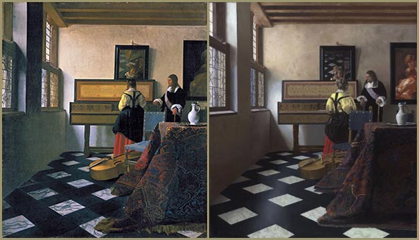 colorblindmess's tweet photo. Tim did an amazing job with his reproductions. He went on extreme lengths even making sure the carpet he was gonna use on a photoshoot was similar to the one in the original Vermeer work. It's an interesting and unusual story for sure, and well documented. https://t.co/HtRgMBR4Dh