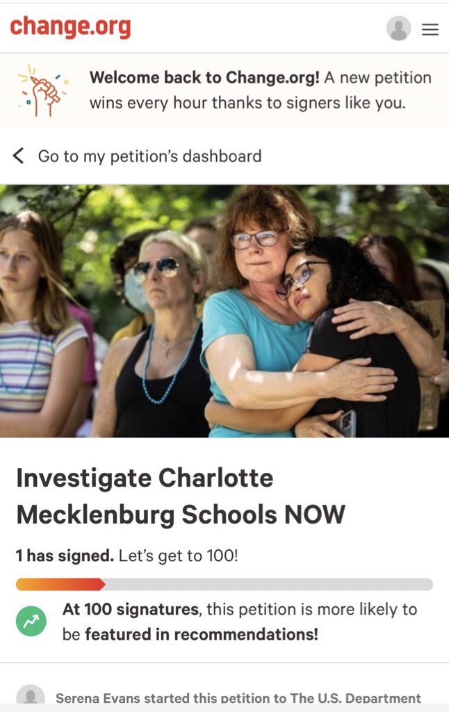 One of our founders Serena Evans just made a new petition! Go check it out: chng.it/rbFN5kWJWL