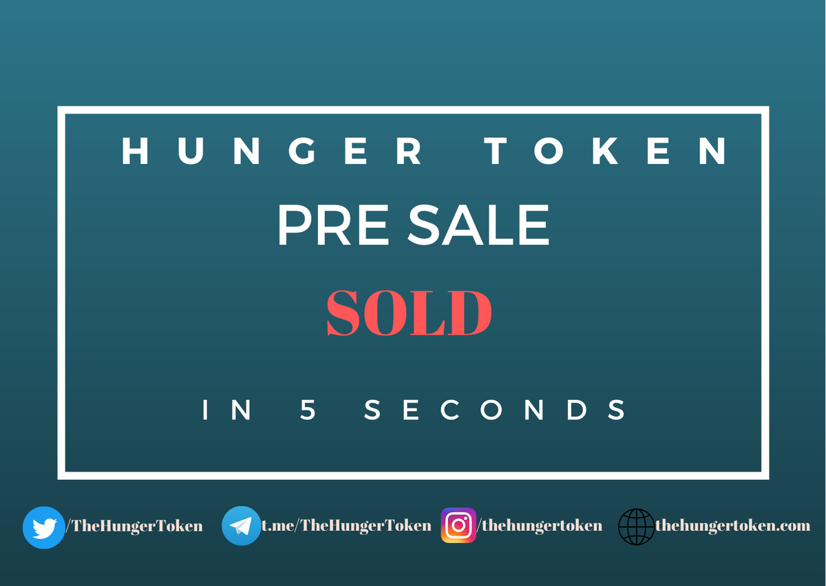 TheHungerToken's tweet photo. 🔥🔥🔥  HUNGER TOKEN  🔥🔥🔥

#HungerToken Pre Sale just sold in 5 seconds 🚀🚀🚀

Thanks for supports 👏

Website; https://t.co/FLnzcBYTDX
Official TG; https://t.co/lvLxW0kw2i https://t.co/ff80fBmnZx