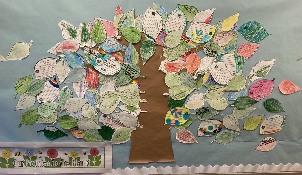 BurghPrimary's tweet photo. Our โTree of Promisesโ at Burgh Primary @COP26 @WWFScotland @wwf_uk #TreeofPromises #COP26Glasgow #Cop26 #TeamBurgh @EducationSLC @SLC_RAiSE @slcHealthy #promise #planet #ClimateCrisis @BurghBeginners https://t.co/0M5z017CEF