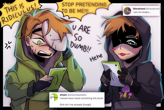 "Who's manatreed...?" #dreamfanart #mcytfanart 

(sry for being inactive these months... have been really busy >_<) 