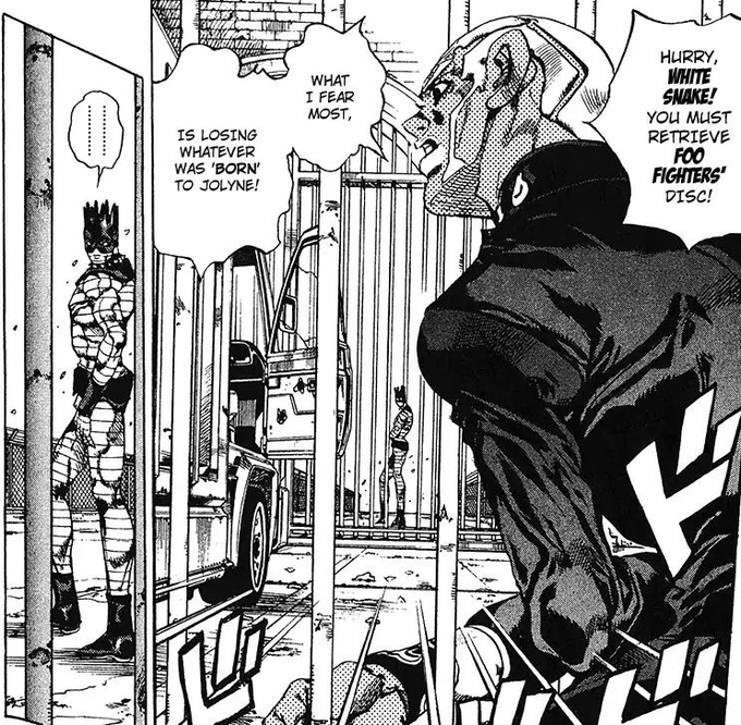 November 12, 2001, Stone Ocean Manga Chapter 91 "Whitesnake - The Pursuer, Part 3" was released! 