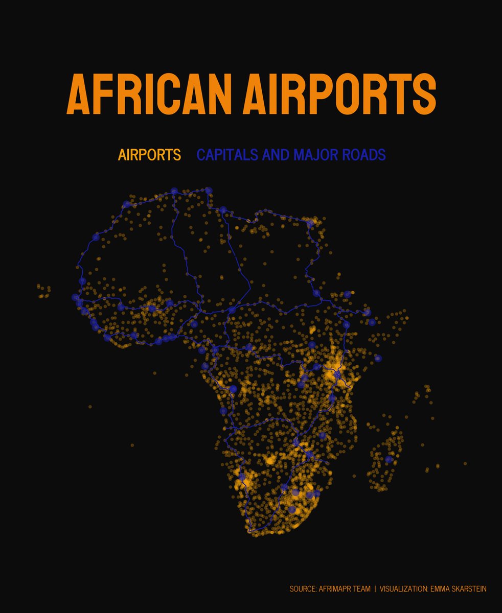 For this week's #TidyTuesday I used the airport dataset in the afrilearndata R-package. 
Code: github.com/emmaSkarstein/…