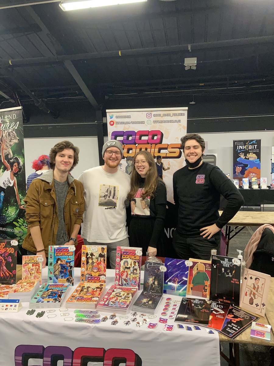 CocoComics's tweet photo. All set up for @ThoughtBubbleUK https://t.co/Ki1itmgN89