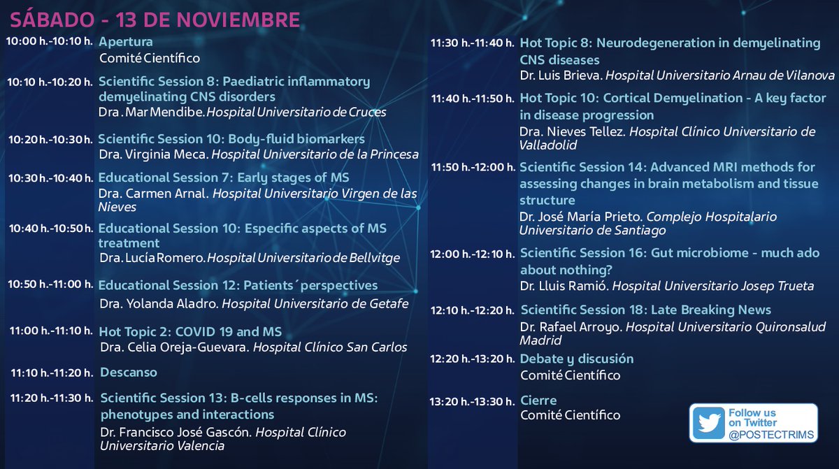 DrRafaelArroyo's tweet photo. Es un placer participar en el prestigioso Congreso #PostECTRIMS21 de #EsclerosisMúltiple y compartir con mis colegas nuestras experiencias y las últimas novedades. Disponible para profesionales sanitarios 
👇
https://t.co/cKSFSqMmMD https://t.co/uLbibAhHyR