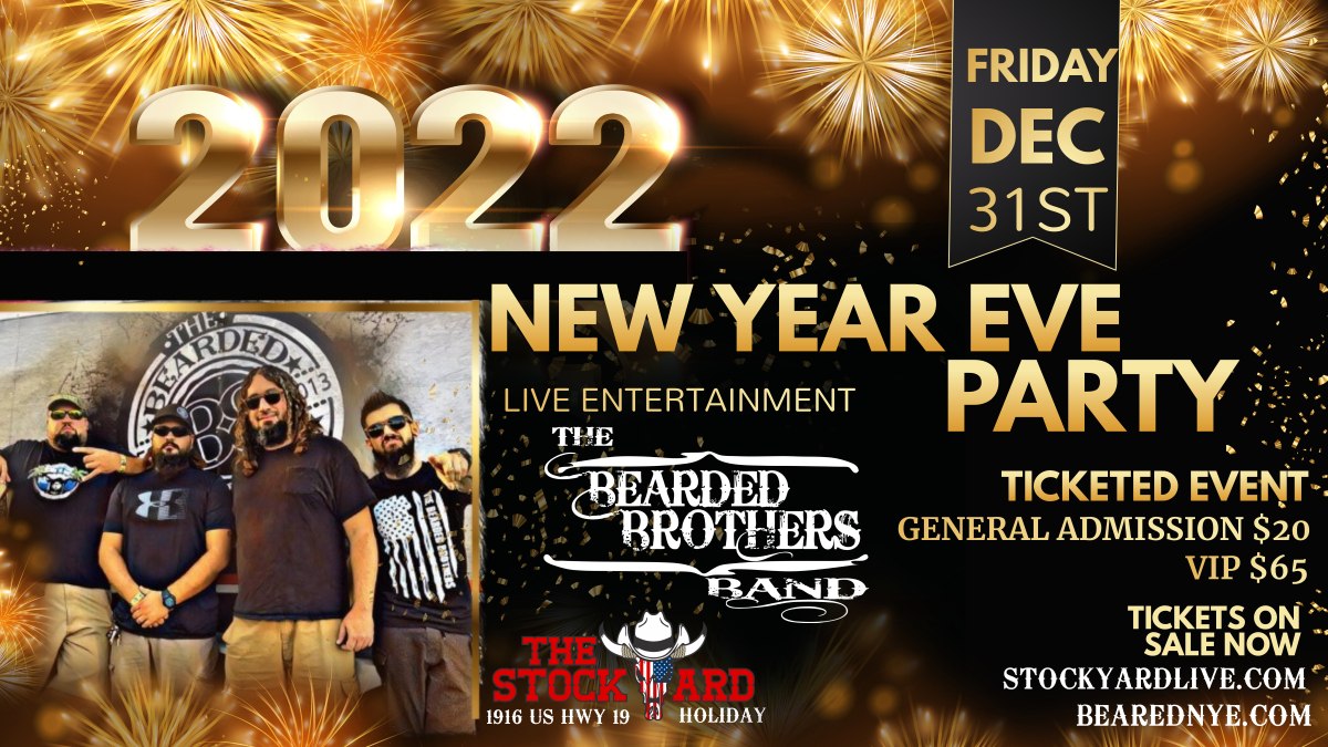 Stockyardlive's tweet image. 🎉🥂🍾IT'S #NYE and we're hosting the 🔥hottest🔥 #NYE party around! The Bearded Brothers Band is taking over The Stockyard Stage for an unforgettable night! See you tonight!