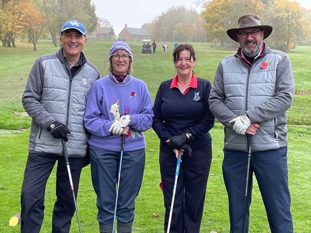 88 members and guests took part in our 'poppy day' charity scramble on Thursday 11th. We raised £456 for the charity. A very pleasing amount for a first effort. A minute's silence was respectfully observed on the stroke of 11:00; lest we forget.
