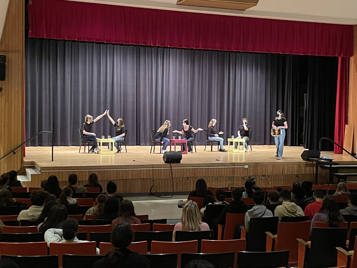 OakerELA's tweet photo. We’re all in this together! Preview show was great today! Come out this weekend to support CHS Drama! Evening shows at 7 PM. Sunday show at 2. #oakerpride @CoventryOakers @coventryschools @LimaBoyle https://t.co/QbyLqHKtSu