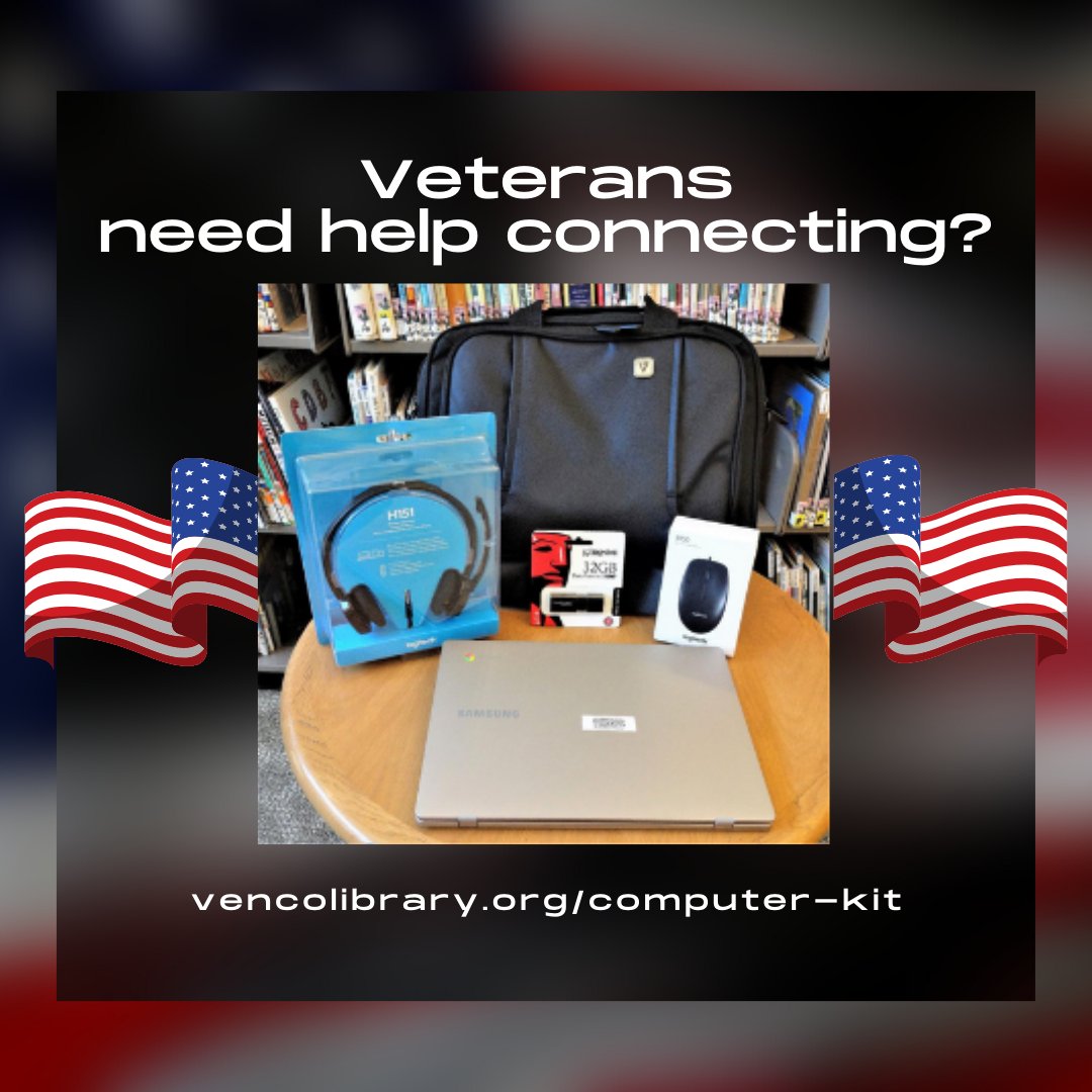 vencolibrary's tweet photo. VC Library assists our local veterans by offering ways to connect. [A computer kit from VCL] "actually landed me a job ...as a driver, until my main job reactivated me back to work. Made things a little easier to deal with.” --Ezra
Happy to help, Ezra!
#veteransday #VCconnects https://t.co/cVgqtzMJE8