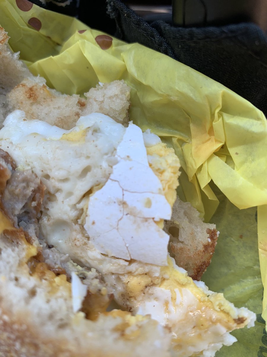 phamiliar_1's tweet photo. This is very disgusting!! I went to #McDonalds this morning for a breakfast sandwich and when I bit into it was crunchy 😡😢 it was loaded with egg shells…I have been trying to call the location which is in San Antonio store  #5984 but no one answer 😡 #McDonald #breakfast https://t.co/2cdfuW1os2