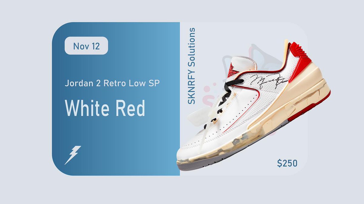 The Jordan 2 Low Off White ‘White Red’ releases tomorrow! Should we do a proxy giveaway? 🤔