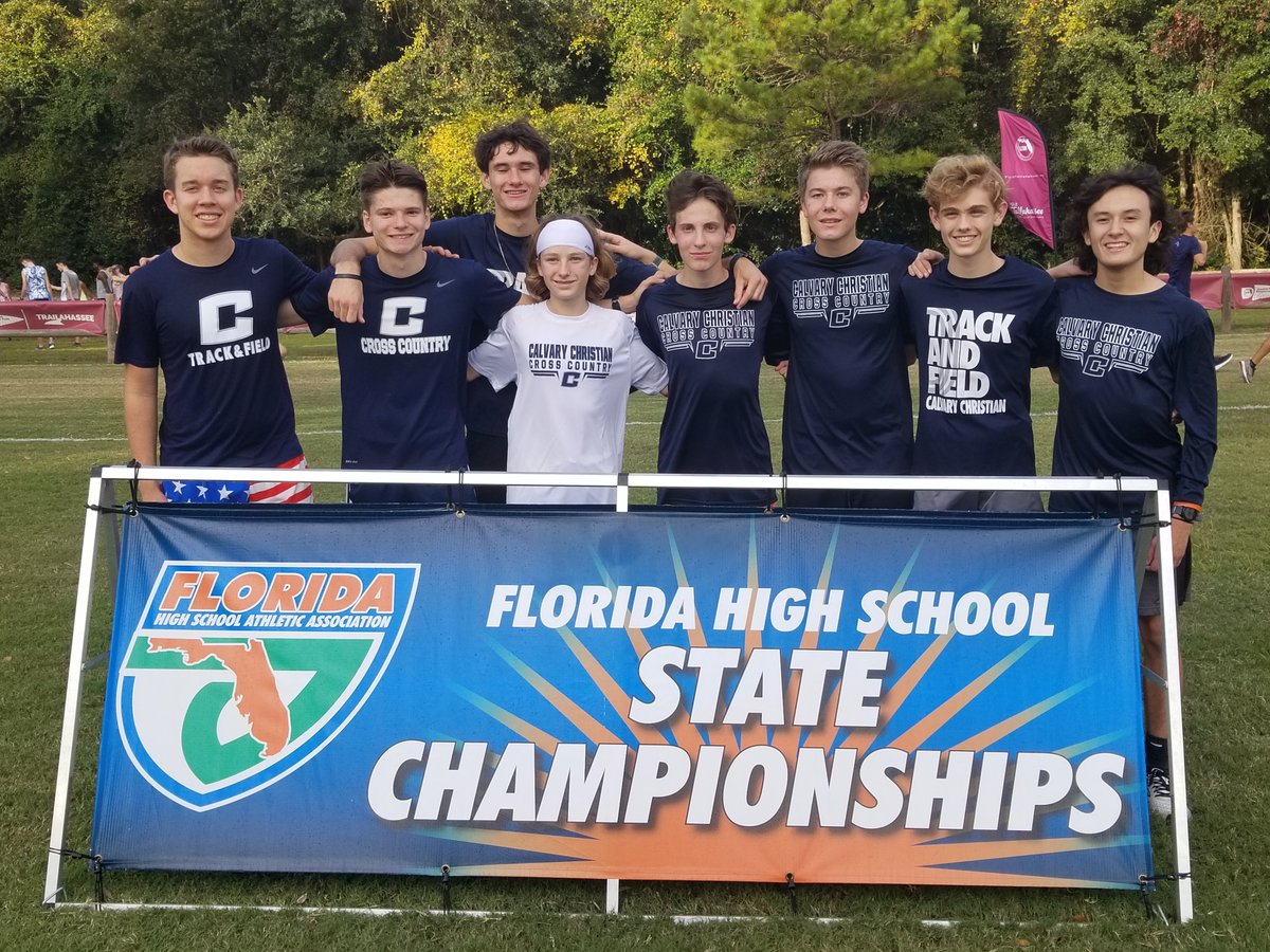 calvary_xc's tweet photo. Outstanding team performance today at the FHSAA State Championships. Everyone stepped up, and 6 personal best times led to a #4 finish! 💪
#WeAreWarriors https://t.co/gWfnCg6PBx