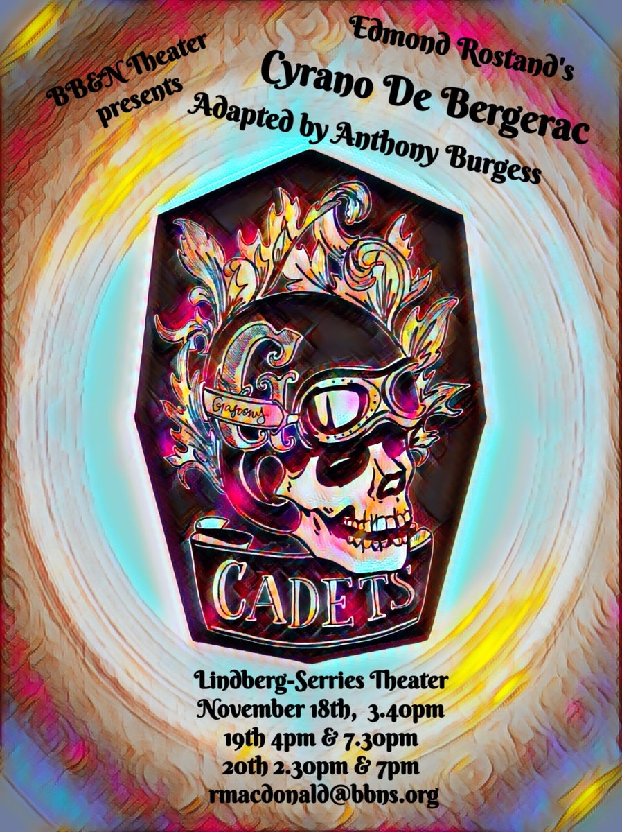 Get your tickets for the fall play, Cyrano De Bergerac! Next Thursday, Friday &amp; Saturday! 🎭🎟️bbn.social/cyrano #bbnschool #bbnschoolarts
