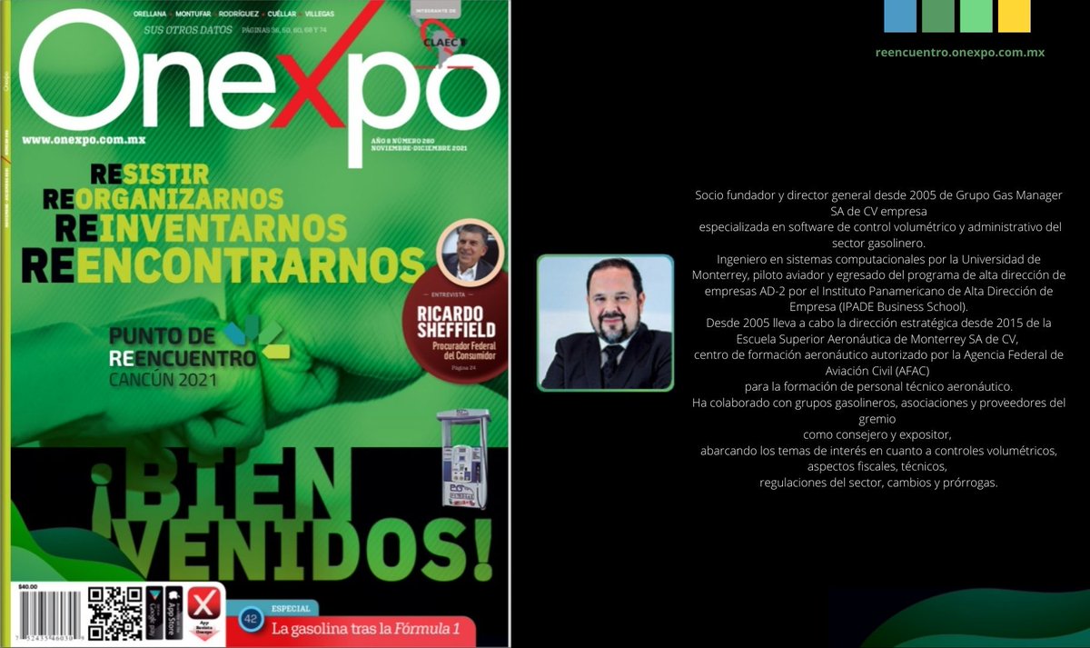 GasManager's tweet photo. Muchas gracias por la mención en la revista ONEXPO 👏⛽

Link https://t.co/xSGZ0RkZl1

#TalentoGasManager #gasmanagercloud #gasmanager #PuntoDeReencuentro https://t.co/ECNB2fSdku