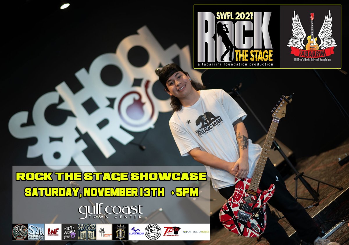 Music_Outreach's tweet photo. The TOP 25 compete SATURDAY, November 13th at 5pm at Gulf Coast Town Center! Join us for an evening of music and community! Tickets available at https://t.co/ObhQx4Llkd. $5 general admission, $75 VIP. @BobTabarrini #livemusic #musiccompetition #rockthestage2021 https://t.co/RVr51VuR0q