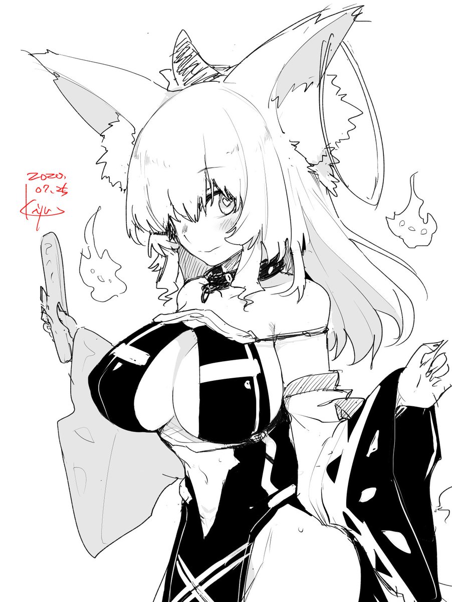 過去絵探ってたら描いたのに放出してないイロカちゃん(旧)の絵が割とあったので放出 #傾国絵巻 