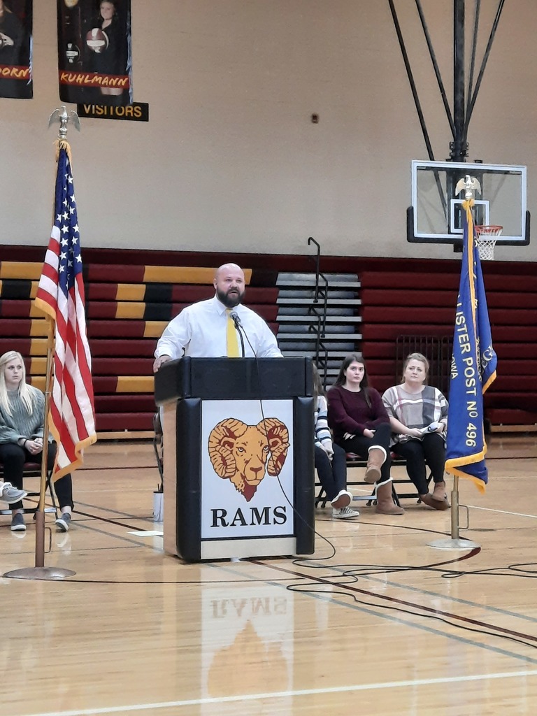 MVAOCOURams's tweet photo. The high school student council knocked it out of the park with their Veterans Day ceremony.  A fantastic group of local heroes visited the high school yesterday afternoon and shared about their military experience with the high school and elementary students in Mapleton. https://t.co/dOLEVJ8Yr0