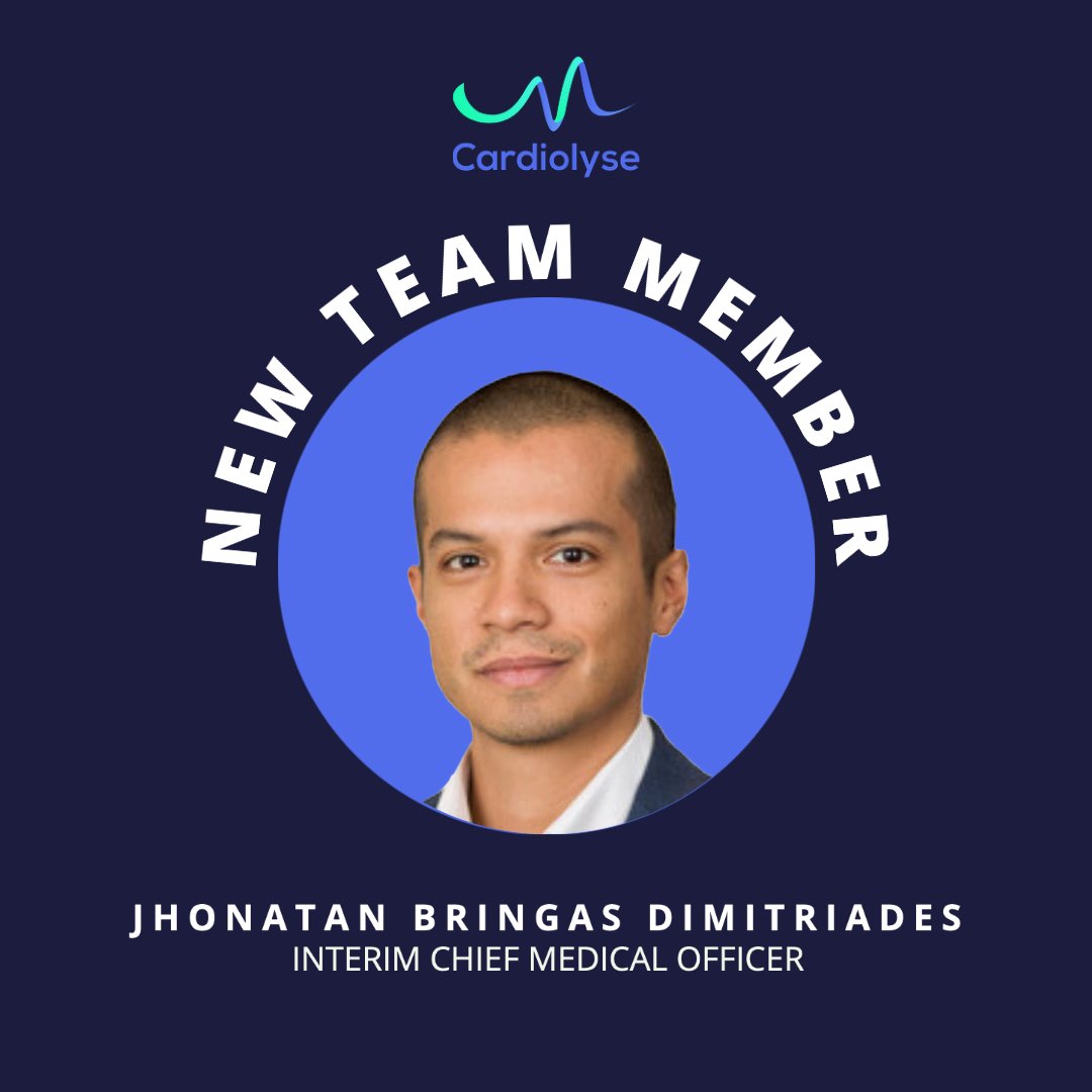 Cardiolyse_com's tweet photo. We are happy to announce that @drjhonatanMDJhonatan is joining us as Interim Chief Medical Officer at Cardiolyse.
Jhonatan has great experience in Digital Health and will help us to accelerate implementation and adjust our medical strategy. 
#healthtechstartup #cardiohealth https://t.co/rwm6dDXlRz