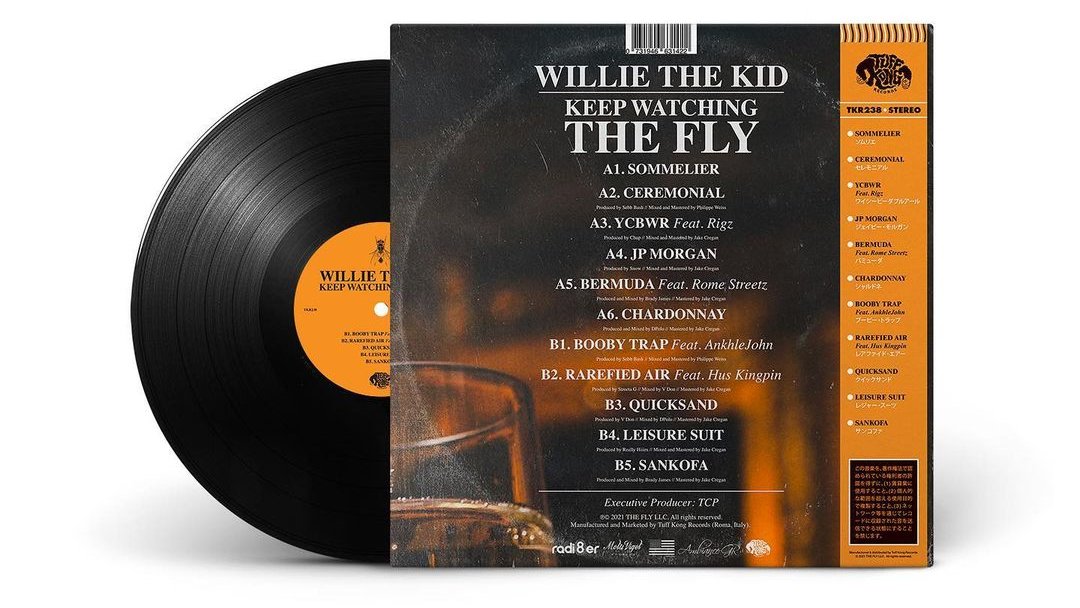 "KEEP WATCHING THE FLY" 🪰
<a href="/theWILLIETHEKID/">Willie The Kid</a> 
Vinyl treatment 4 this joint released earlier this summer.
Comes with features by
<a href="/Rome_Streetz/">ROME STREETZ</a> 
@Rigz585 
<a href="/HusKingpin/">HUS KINGPIN</a> 
<a href="/ANKHLEJOHN/">BIG LORDY</a> 
As always lotta variants available at <a href="/tuffkongrecords/">Tuff Kong Records</a>:
👉🏾 tuffkongrecords.com