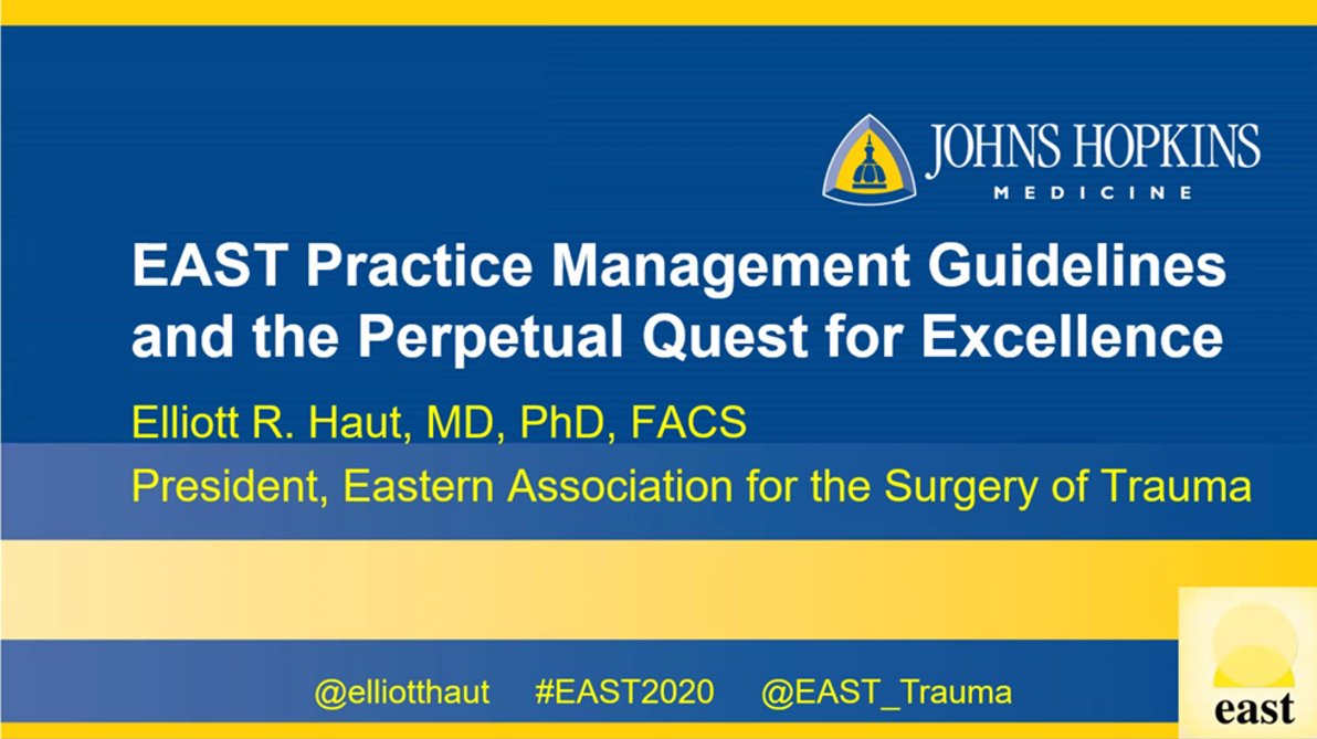 SteveWeinman's tweet photo. Hanging out with @elliotthaut (nice shirt!) as he presents our prized talk on Practice Management Guidelines.  Thanks to @EAST_TRAUMA for organizing and thanks to all our trauma and emergency medicine clinicians that made St. Joe's the #ETCC winner for Level 2 Centers! https://t.co/Imq0A9Idch
