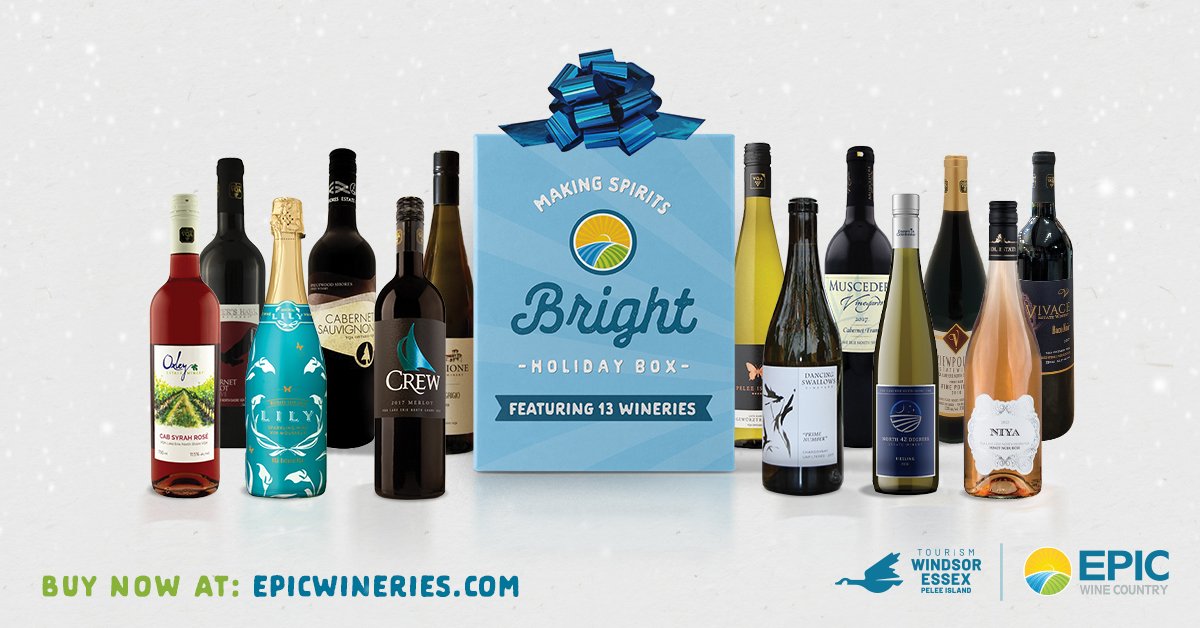 The EPIC Wineries Holiday Gift Box is back! Order a box of 6 or 12 VQA wines directly to your door! A great gift for the wine lover on your list or the perfect way to stock your own rack. 

Only available until Nov. 22nd so head over to epicwineries.com/holiday/ to order yours!