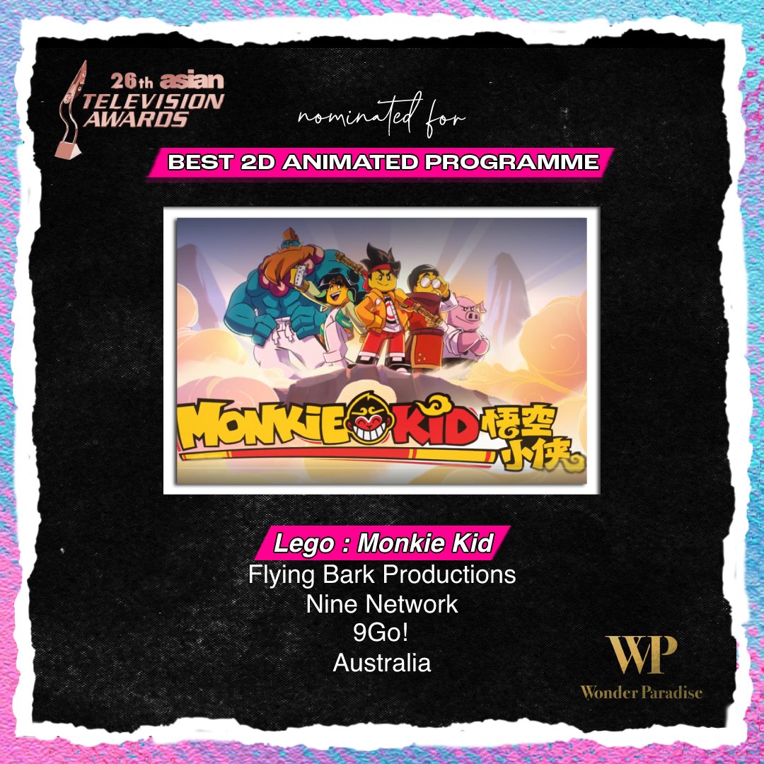 AsianTVAwards's tweet photo. Here are the nominees for Best 2D Animated Programme

Tish Tash , August Media Holdings Pte Ltd #EBSKorea

Pinoy A+ : Filipino Stories for Kids , GMA Network Inc #GMAInternational #GMAPinoyTV

Lego : Monkie Kid , Flying Bark Productions #NineNetwork #9Go! https://t.co/yJV52vNHdU