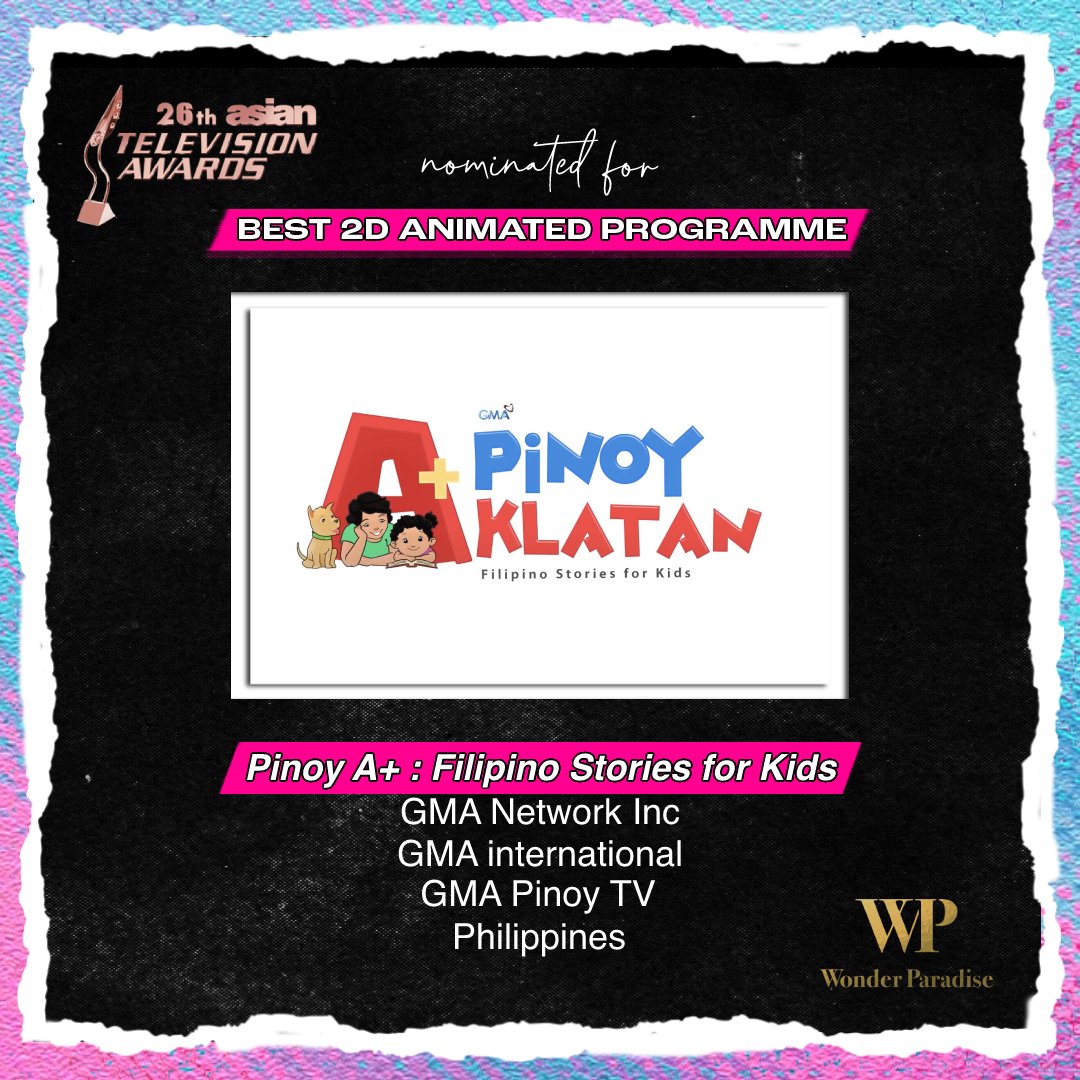 AsianTVAwards's tweet photo. Here are the nominees for Best 2D Animated Programme

Tish Tash , August Media Holdings Pte Ltd #EBSKorea

Pinoy A+ : Filipino Stories for Kids , GMA Network Inc #GMAInternational #GMAPinoyTV

Lego : Monkie Kid , Flying Bark Productions #NineNetwork #9Go! https://t.co/yJV52vNHdU