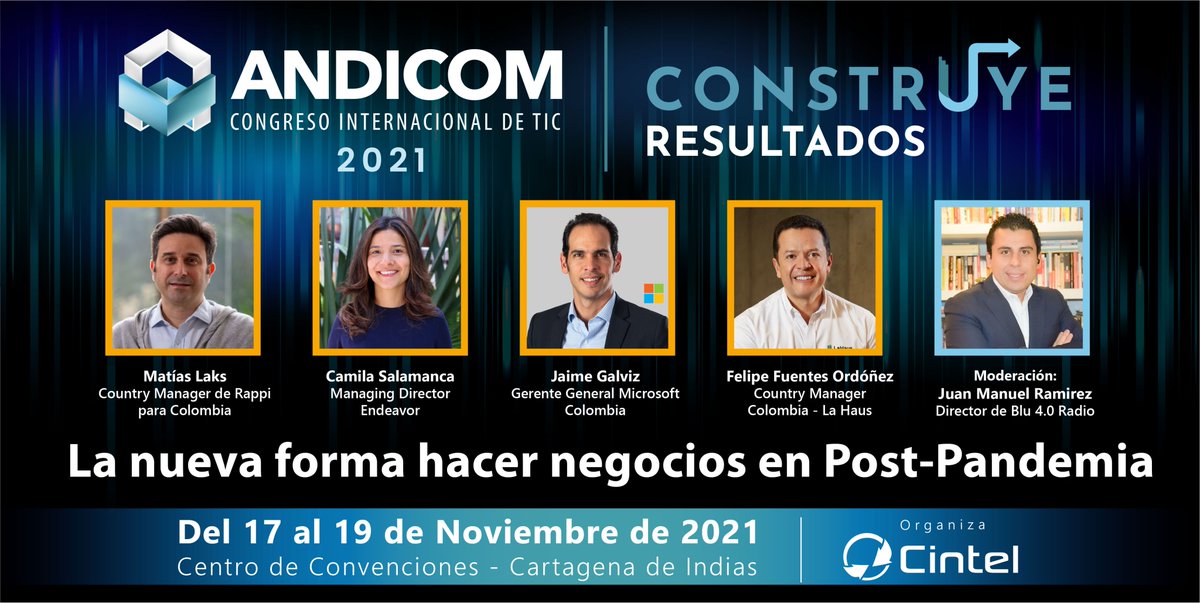 ANDICOM's tweet photo. #ANDICOM2021 presenta el Panel: La nueva forma hacer negocios en Post-Pandemia. Reserva tu asistencia del 17 al 19 de noviembre desde #CartagenadeIndias en https://t.co/0dvbbHPbeC https://t.co/s1YaJXfbPr