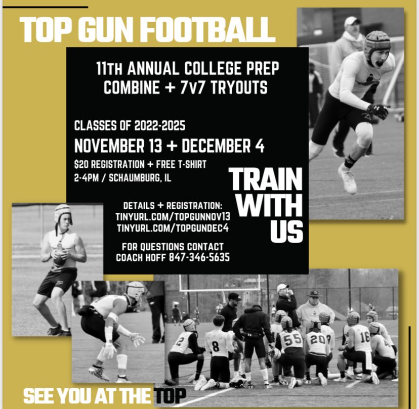 TopGunQB's tweet photo. #TopGunChicagoExpress7v7 #Combine/#Tryout #1 TOMORROW!!! *reg link in bio* #SeeYouattheTOP #TGTF 👍🏻👊🏻✝️🚂✈️🏈 https://t.co/SnSMyc1zdR