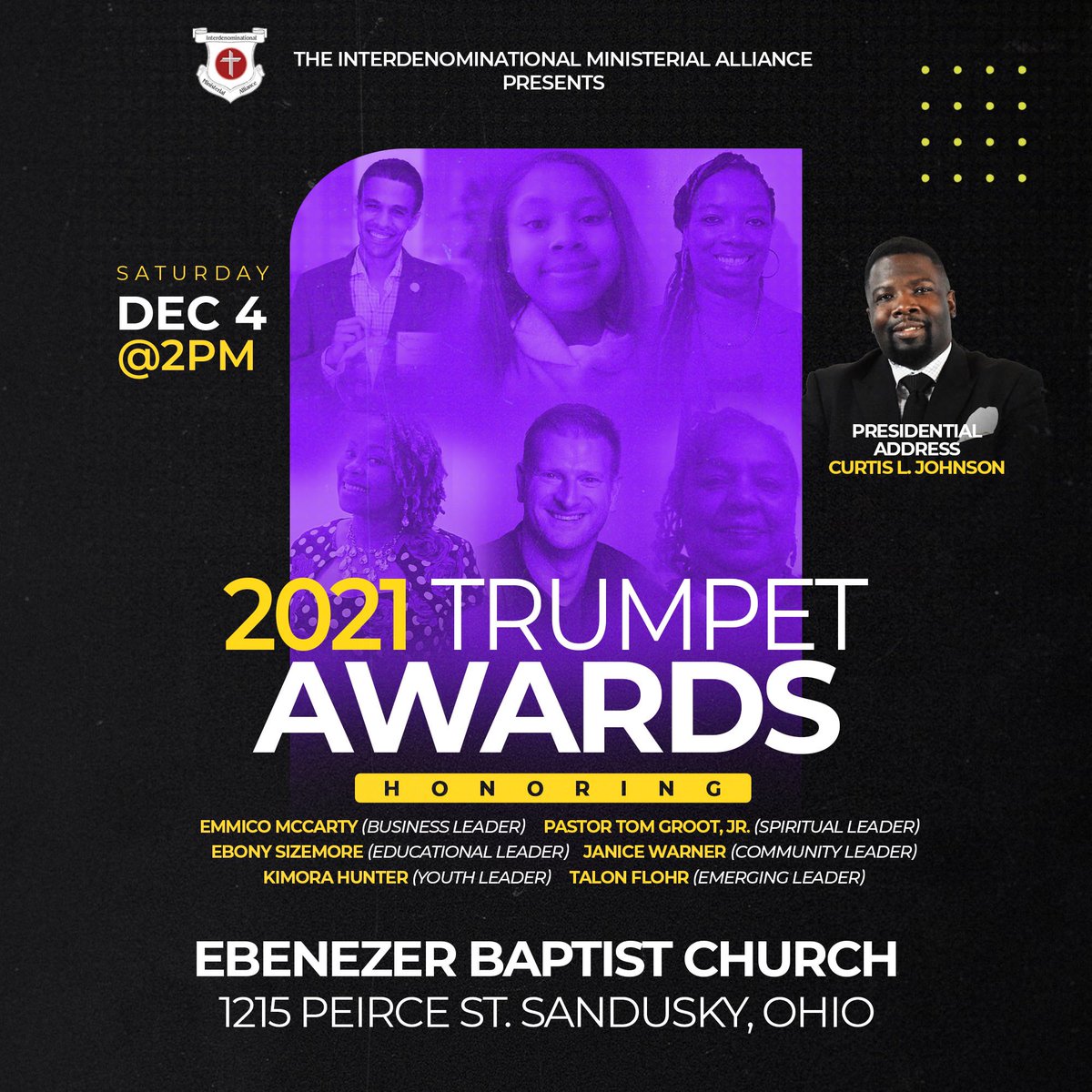 SandtownIMA's tweet photo. Join us December 4th as we honor these outstanding members of our community and hear our president’s annual address. We hope to see you there! https://t.co/96xX7RpmG3