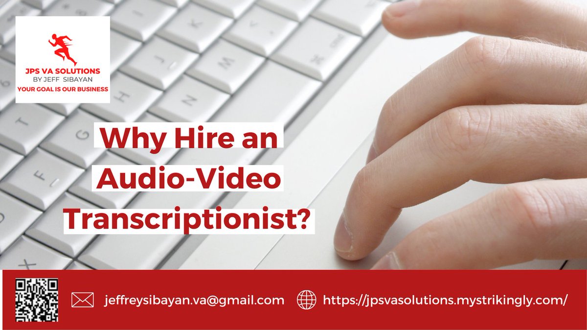 jps_solutions's tweet photo. 📺 An Audio-Video Transcriptionist can make your digital content gain more web traffic. #generalvirtualassistant#virtualofficeassistant#virtualbusinessassistant#hirevirtualassistant #virtualassistantcompany https://t.co/xSiYLEVetm