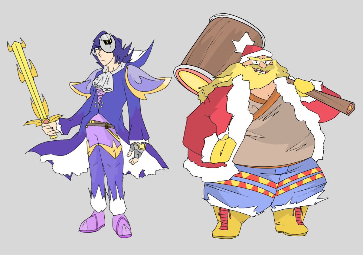 Meta Knight and King Dedede, but MANS. 