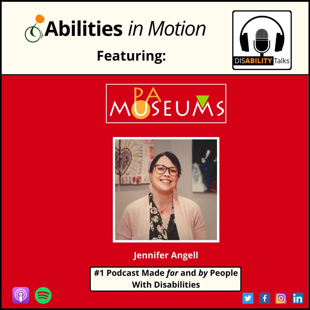 AIM_CIL_PA's tweet photo. Project Manager Jenny Angell joins #AbilitiesinMotion's #DisabilityTalks podcast to discuss a two-year project
@PA_Museums have undertaken to identify opportunities to achieve accessibility excellence throughout the state. @PHMC
LISTEN HERE: https://t.co/bep6XWHhcm https://t.co/wiO5JsfhAW