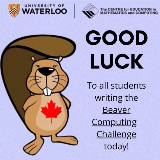 BrebeufSTEAM's tweet photo. Good luck to all the Gr 9 and 10 @BrebeufCollege  @BrebeufSTEAM @TCDSB_STEAM students writing the Waterloo Beaver Computing Challenge today! @AnnettaConnie @peacocks21 @LSCSeduca08 @4LifeLearning @CorradoTC  @TCDSBdirector https://t.co/fIBkxPkYBD