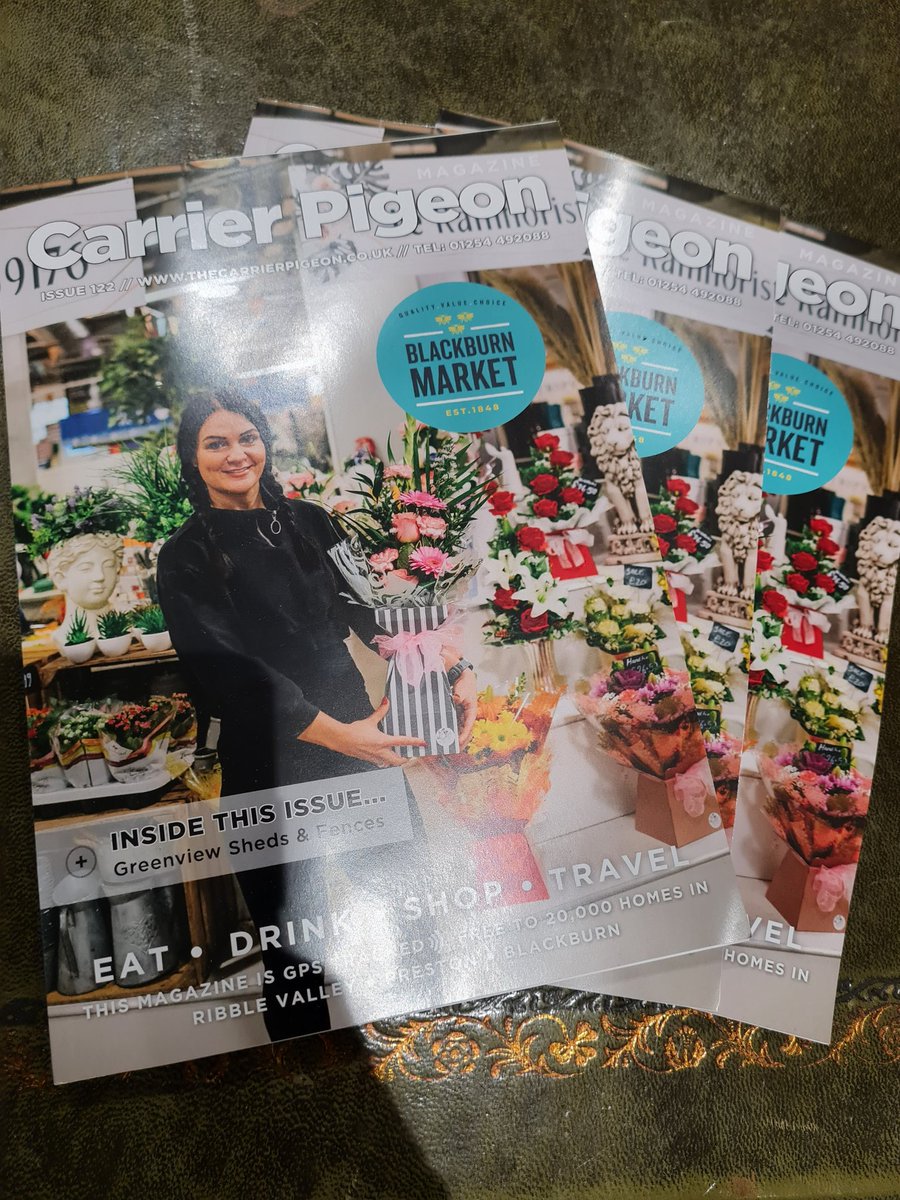 We are currently working on our Xmas Issue of the Carrier Pigeon Mag, which starts being hand delivered to 20k homes in the Ribble Valley &amp; Bburn areas from the 16th Nov.
lnkd.in/eweHqJdT
Deadline to book an advert or leaflet delivert in our next issue is 19th Nov! Thx Gem
