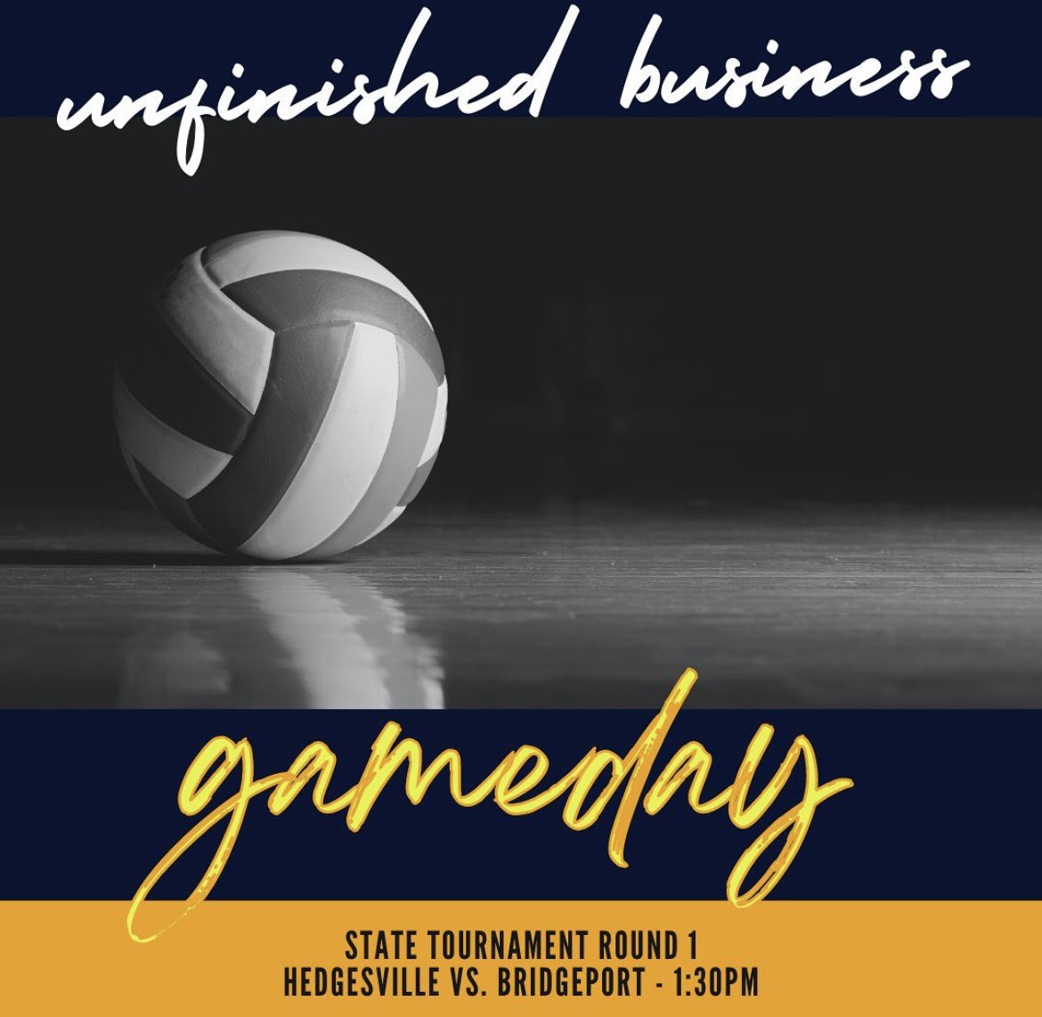 Good luck to our volleyball girls today as they take on Bridgeport in the first round of the State Tournament! Take care of business 👊🏼💙💛🏐