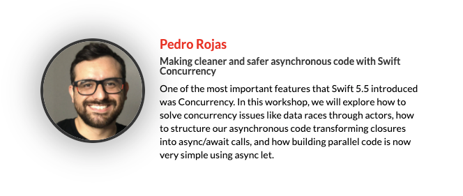 swiftandtips's tweet photo. Guess what?? I will participate in @NSSpain as a guest speaker 🎉🎉🎉presenting a (remote) workshop about Swift Concurrency!🤓

Check out here if you are interested: https://t.co/rpaeH8BI87

PS: It's my first time at an international conference🥳 https://t.co/ejBXi7TyAd