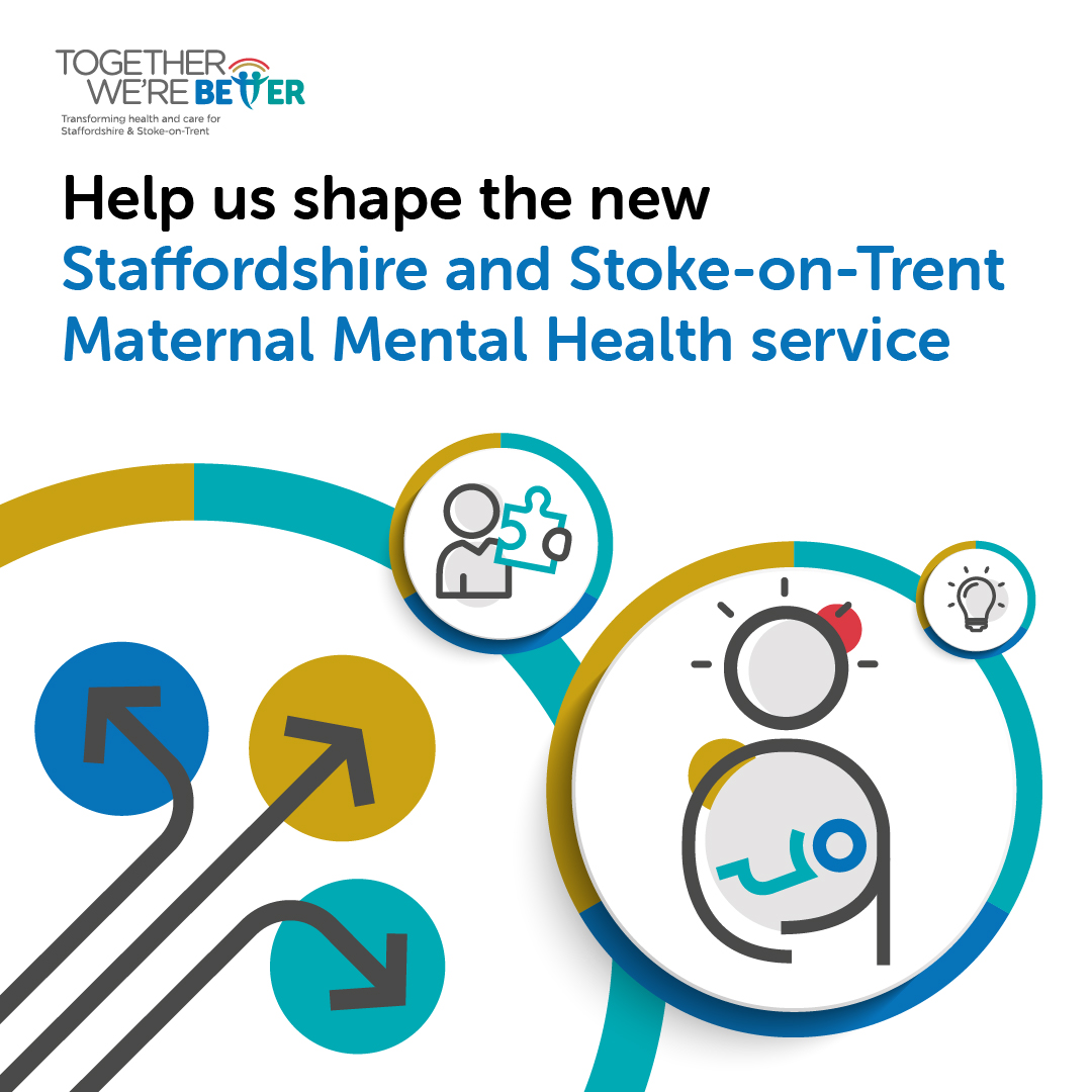 StaffsStokeICS's tweet photo. It is national ambition to make maternal mental health services available across the UK by 2023/24. Help us develop the service for Staffordshire and Stoke-on-Trent by completing this short survey: https://t.co/NgjytieqKX https://t.co/CxV4u4V88L