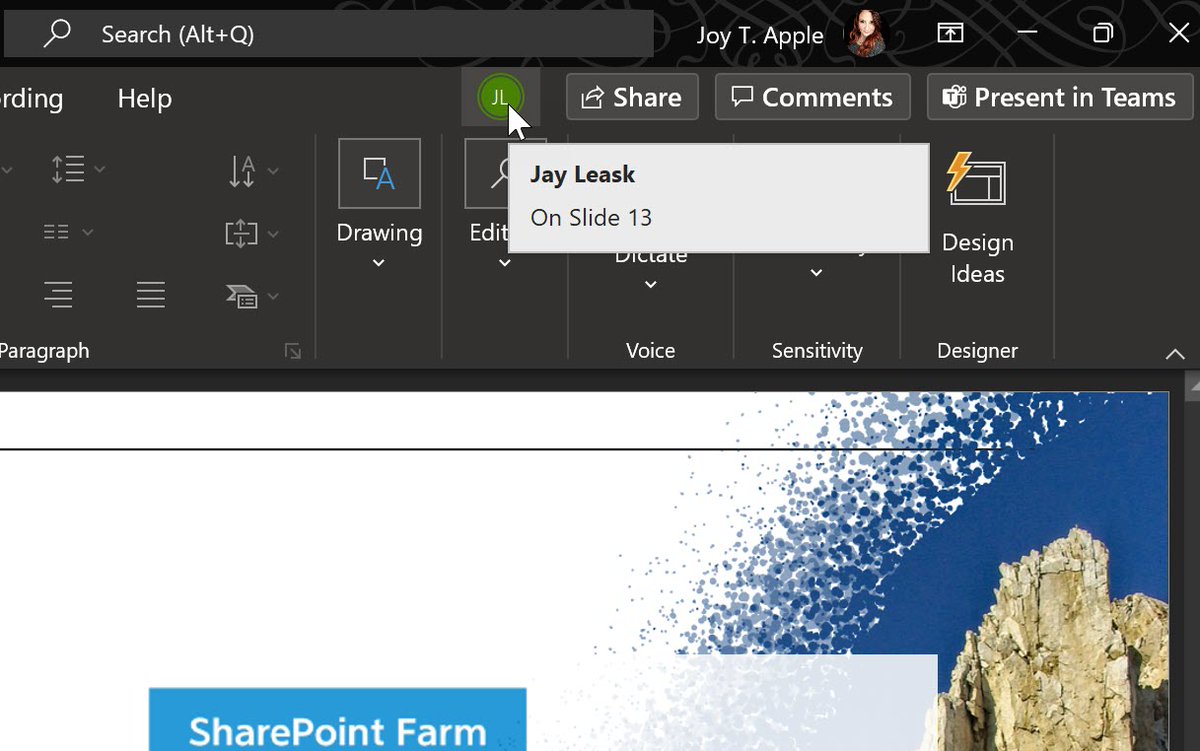 JoyOfSharePoint's tweet photo. You know it's presnetation day when you're both working on the slies. @jayleask  #m365cabo #CoPresenters #Microsoft35 #M365FlatIA https://t.co/dRXBSKif0a