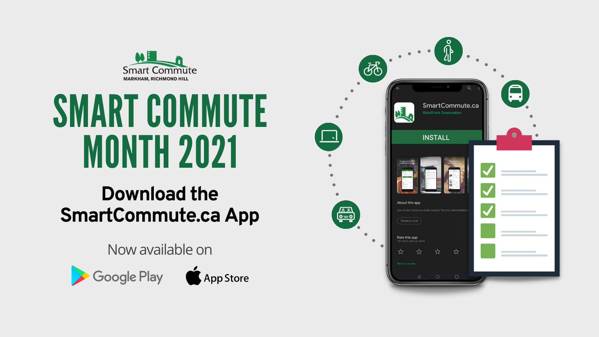 Introducing our new trip tracking tool! 🚴‍♀️ Log your trips and track your impacts or find a #carpool partner and discover the best routes!

Download the SmartCommute.ca app and take our travel survey bit.ly/SCMonth2021 for a chance to WIN prizes!🤩

#Giveaway #Contest