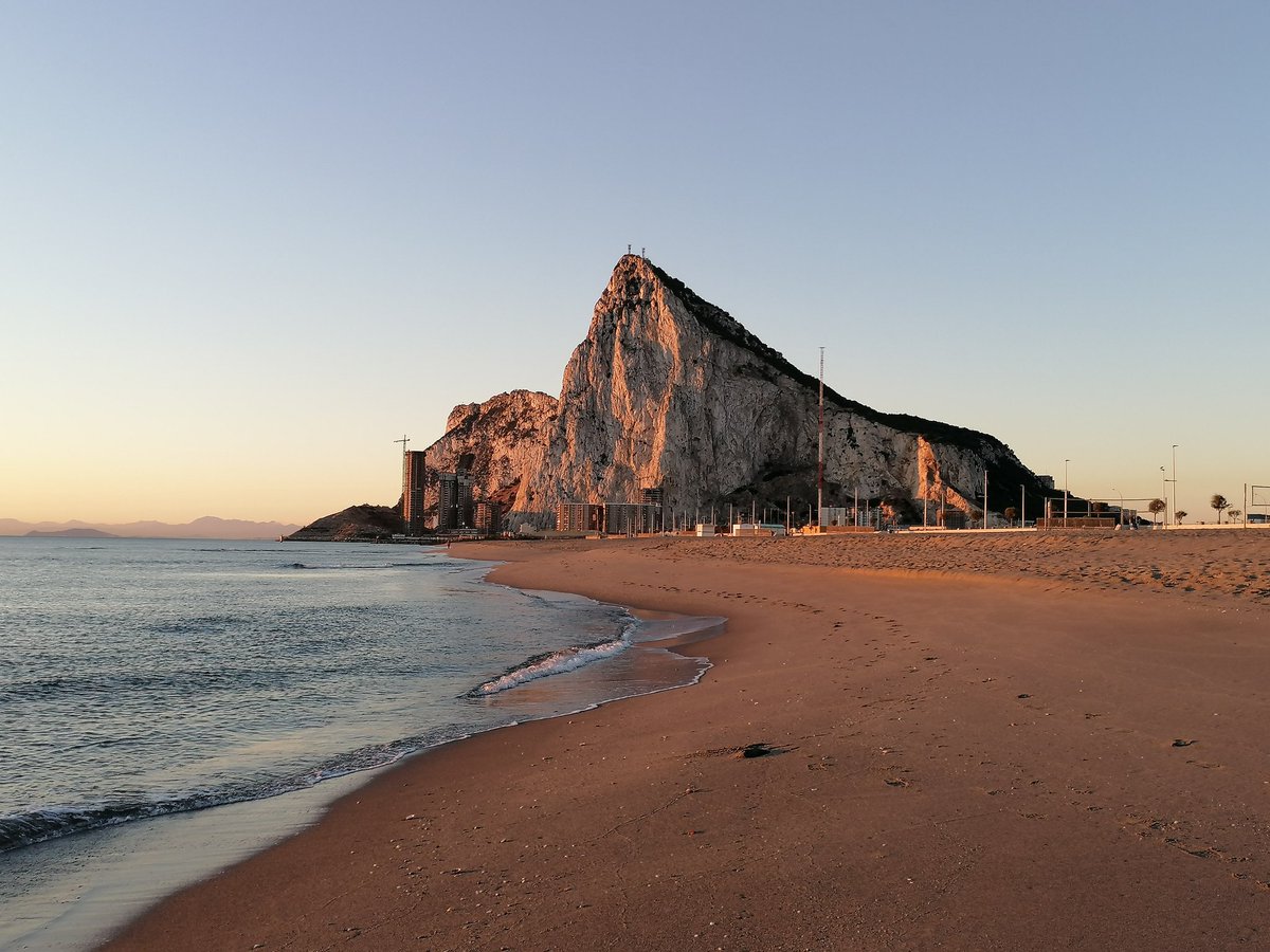 The Rock bathed in the light of a sunrise..
#VisitGibraltar #Gibraltar #MyGibraltar #goldenhour