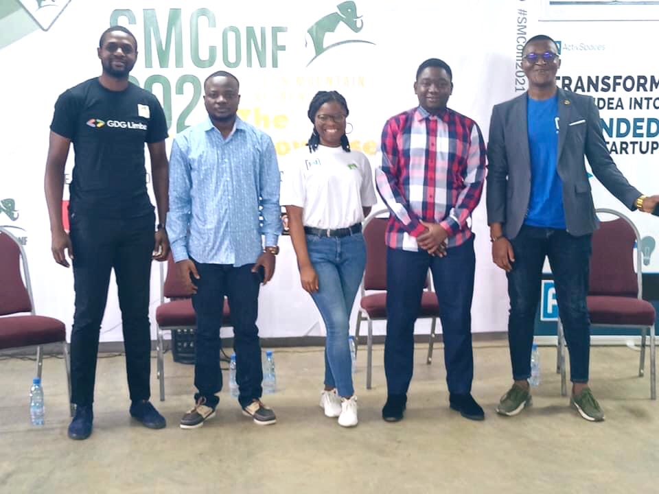 ActivSpaces's tweet photo. Panel discussion on the importance of being part of a tech community, at HIMS Buea.
SMConf 2021 - The Showcase
Panel
@gdgbuea @WTMBuea GDG Limbe @devc_buea @nervtek_cii
@xSavitar @Elcidchawa @f_kuna @tanerochris
#SMConf #SMConf21 #TheShowcase #SiliconMountainConference https://t.co/Roy0sawoIg