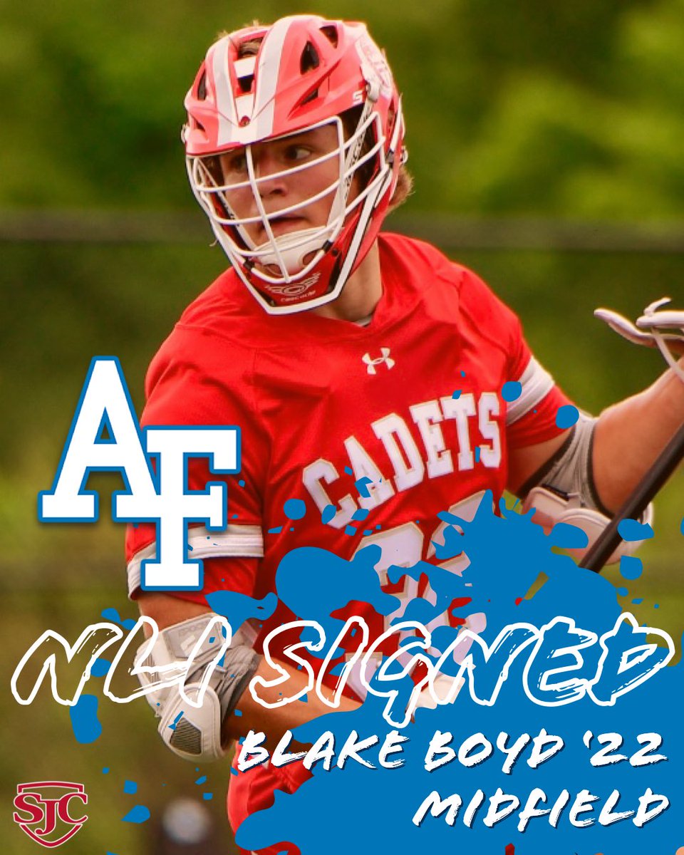 LaxSjc's tweet photo. Congrats to Blake and the Boyd Family on his official commitment to the Air Force Academy.  We look forward to watching you compete in the new ASUN conference.  Future is BRIGHT!! #USA, #Hard-nosed, #HWPO, #NLISigned 

Aim High…Fly - Fight - Win https://t.co/ytvxsKshEJ