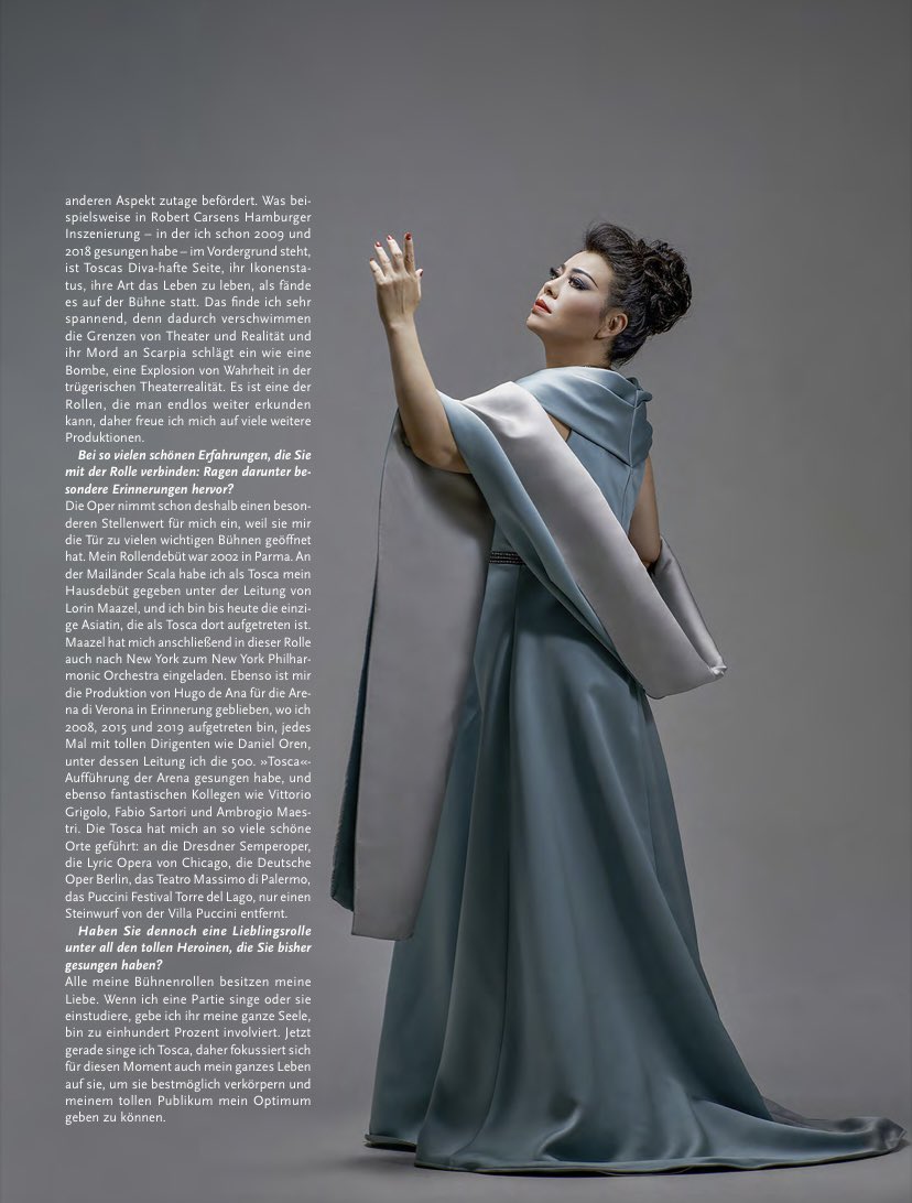HuiHesoprano's tweet photo. Last month I had this wonderful chat with of #DasOpernglas about my vision of #Tosca and its evolution from my #debut at @RegioParma to my 100 performances at the @staatsoperHH❤️ Now you can read it on their NOVEMBER ISSUE‼️ Enjoy☺️
#HuiHe #soprano #newinterview #magazine https://t.co/UVl2AH3BdP