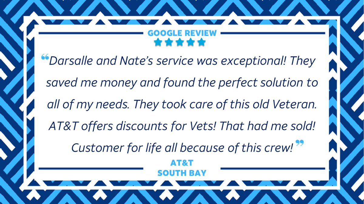 TheRealOurNE's tweet photo. Happy #5StarFriday! 🌟🤩Today’s review is from the South Bay store where Darsalle &amp; Nate provided exceptional customer service! They helped this veteran take advantage of our Military Appreciation offer. 🇺🇸 They are a “customer for life all because of this crew!” Nice job! #OurNE https://t.co/Qat2qLUb3h