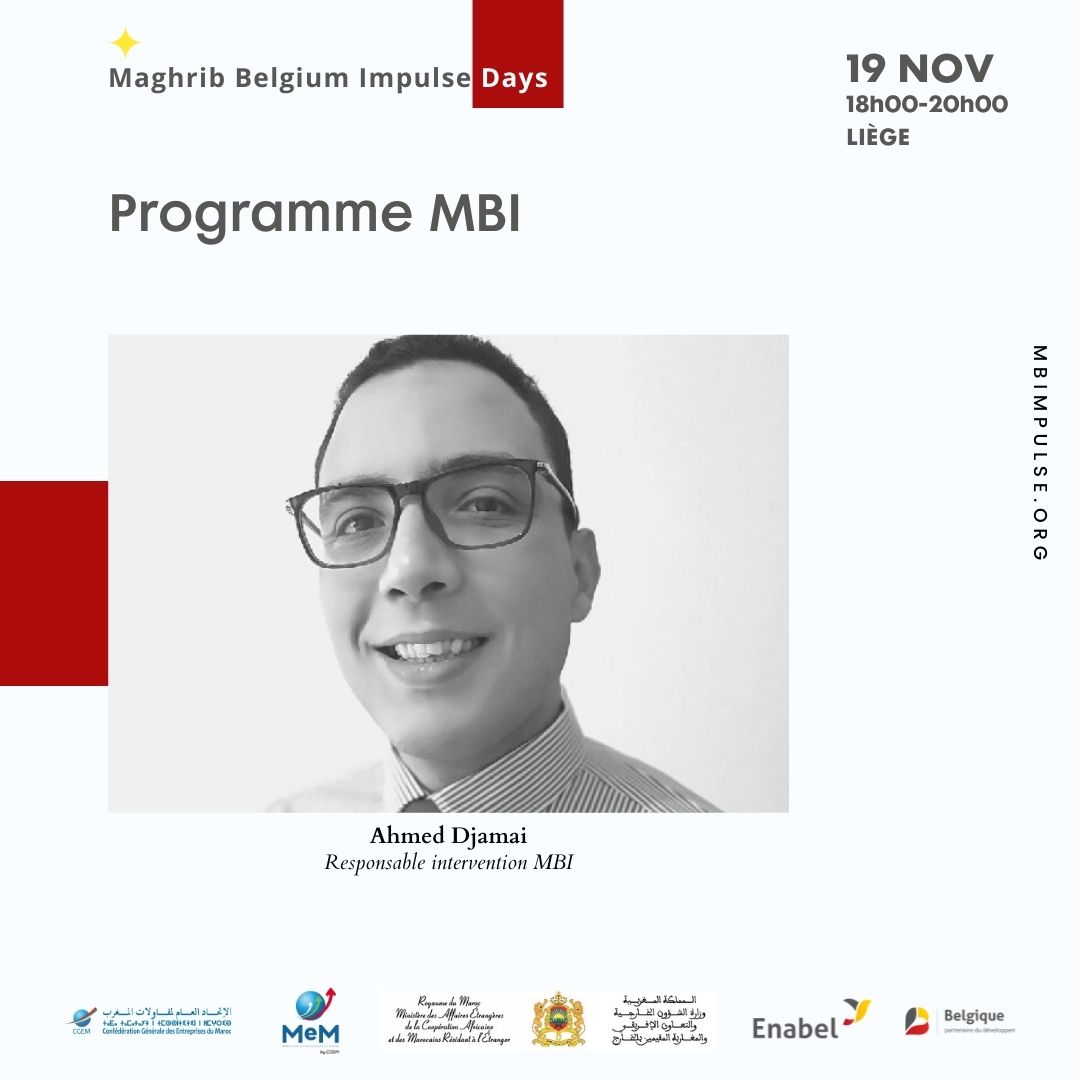 wearembi's tweet photo. MBI DAYS
19.NOV.2021
_
Programme MBI :
M. Ahmed DJAMAI, Responsable intervention MBI
-
Vous souhaitez en savoir plus sur le programme MBI ou vous êtes intéressé par l'un de nos événements ? Alors inscrivez-vous via https://t.co/sZjnXvTbgQ

#mbidays #mbipulse #wearembi https://t.co/TxmAvMxoy6